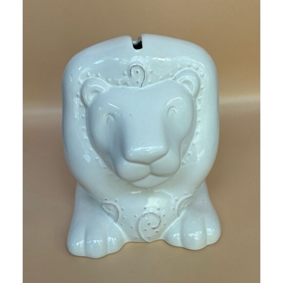 2017 Pottery Barn Lion Boho Piggy Bank - Picture 1 of 7